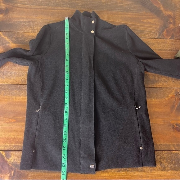 Lauren Ralph Lauren Black Gold Zipper Knit Sweater Jacket Women’s medium - Picture 7 of 7